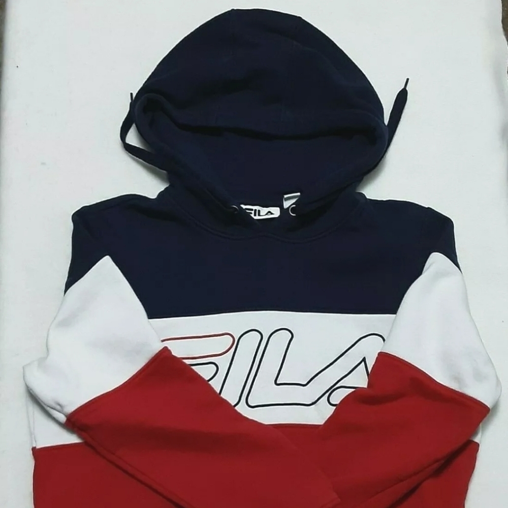 Fila Long sleeve hoodie WM sz M Red/ Black